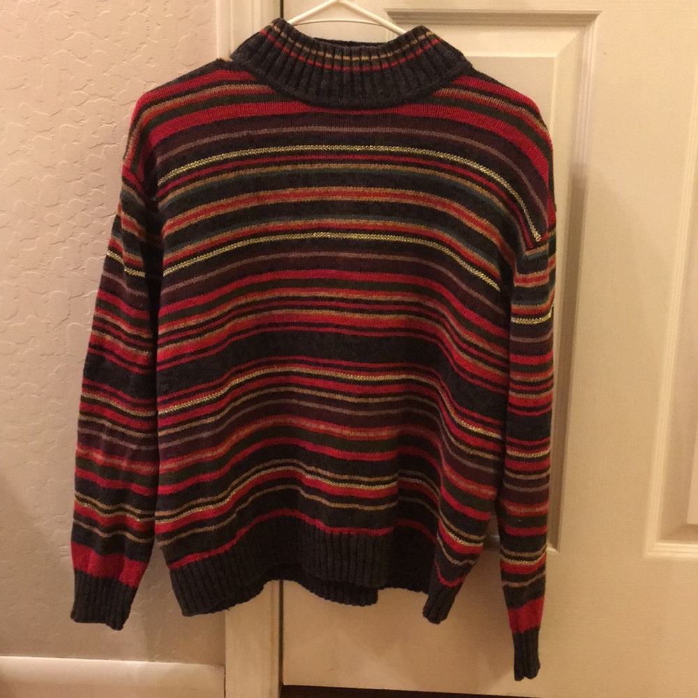 Colorful Striped Turtleneck